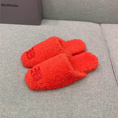 High Quality Luxury Balenciaga Classic Fur Flat Slippers – Style 20899 alternate view