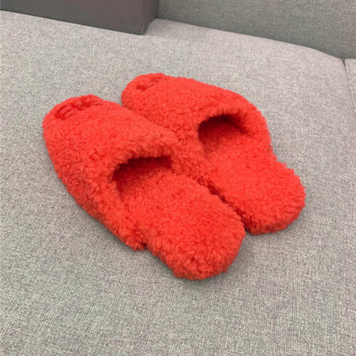 High Quality Luxury Balenciaga Classic Fur Flat Slippers – Style 20899 product detail