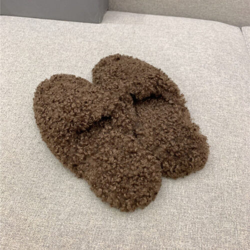 High Quality Luxury Balenciaga Classic Fur Flat Slippers – Style 51971 product detail