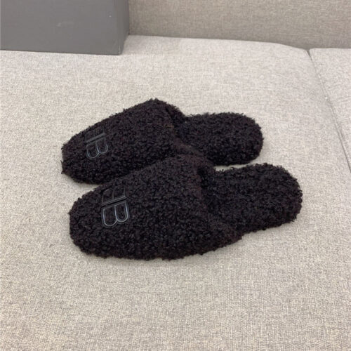 High Quality Luxury Balenciaga Classic Fur Flat Slippers – Style 17507 alternate view