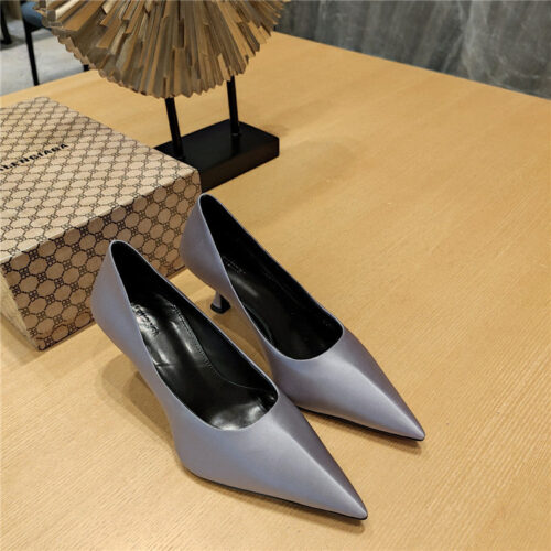 High Quality Luxury Balenciaga Prismatic Triangle Mules Pumps – Style 66979