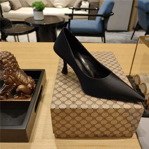 High Quality Luxury Balenciaga Prismatic Triangle Mules Pumps – Style 63587 product detail