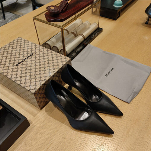 High Quality Luxury Balenciaga Prismatic Triangle Mules Pumps – Style 56803
