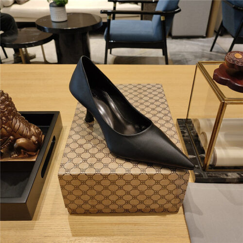High Quality Luxury Balenciaga Prismatic Triangle Mules Pumps – Style 56803 product detail