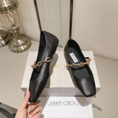 High Quality Luxury Jimmy Choo Bow Pearl Ballet Flats product detail