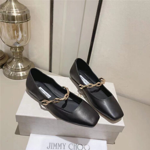 High Quality Luxury Jimmy Choo Bow Pearl Ballet Flats