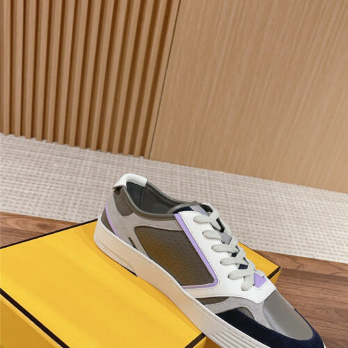 High Quality Luxury Fendi Color Block Lace Up Sneakers – Style 14579 product detail