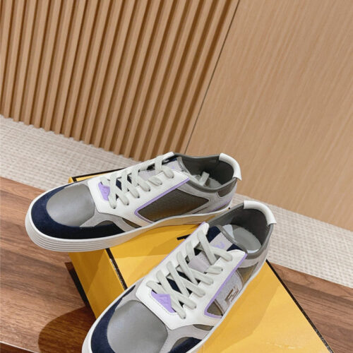 High Quality Luxury Fendi Color Block Lace Up Sneakers – Style 14579 product detail