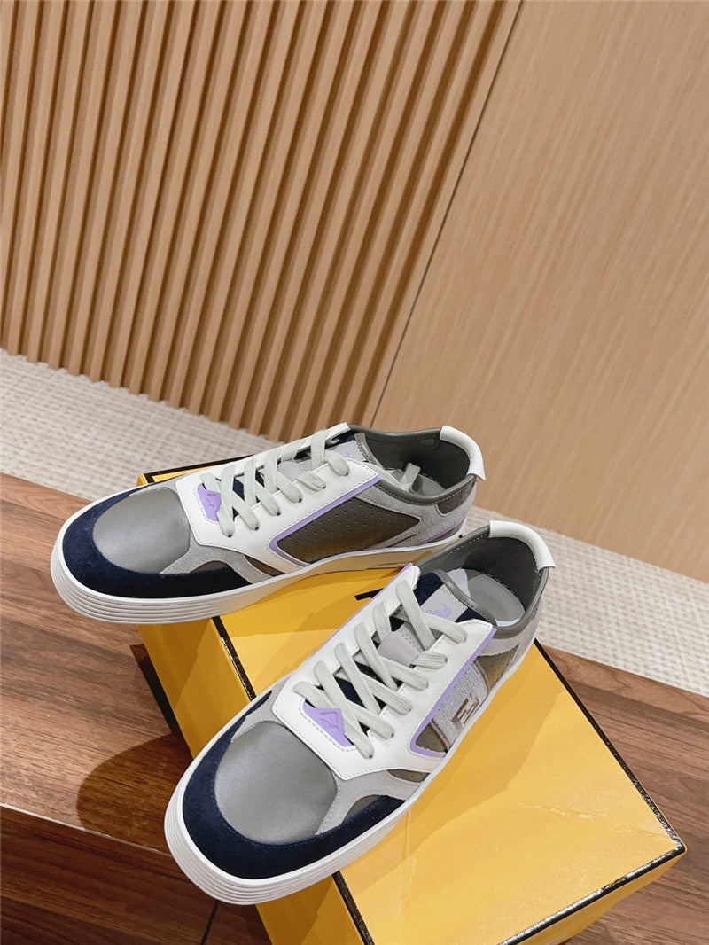High Quality Luxury Fendi Color Block Lace Up Sneakers – Style 14579 product detail