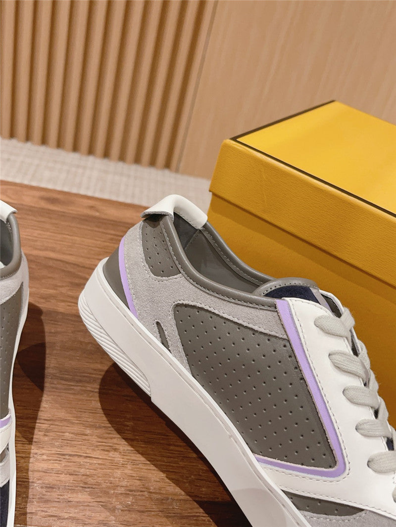 High Quality Luxury Fendi Color Block Lace Up Sneakers – Style 14579 product detail