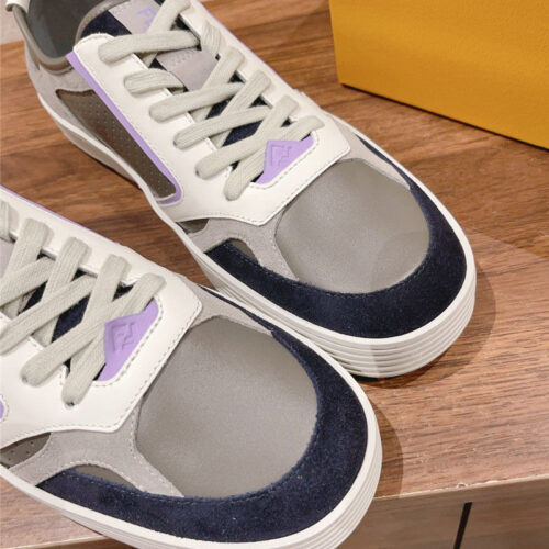High Quality Luxury Fendi Color Block Lace Up Sneakers – Style 14579 product detail