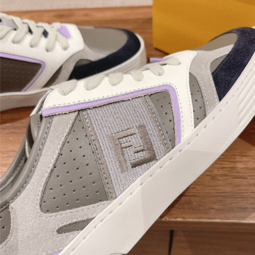 High Quality Luxury Fendi Color Block Lace Up Sneakers – Style 14579 product detail