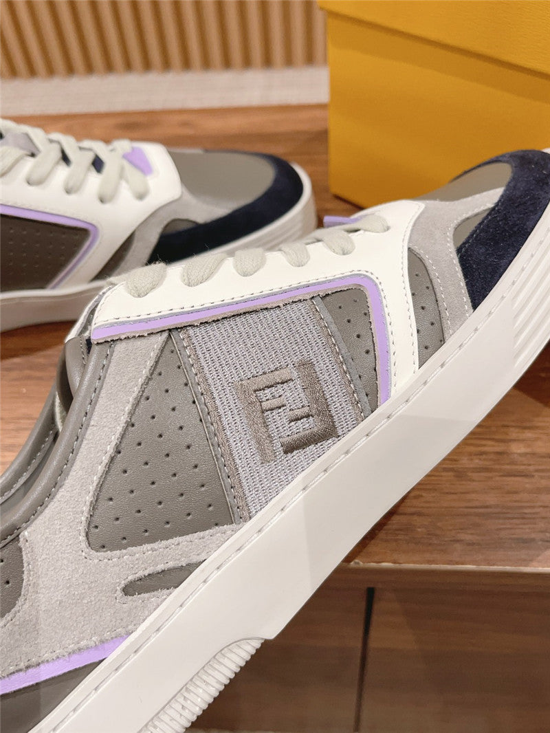 High Quality Luxury Fendi Color Block Lace Up Sneakers – Style 14579 product detail