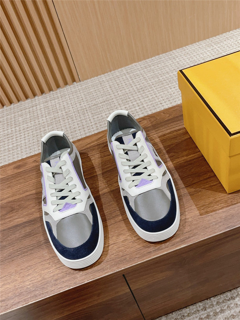 High Quality Luxury Fendi Color Block Lace Up Sneakers – Style 14579 product detail