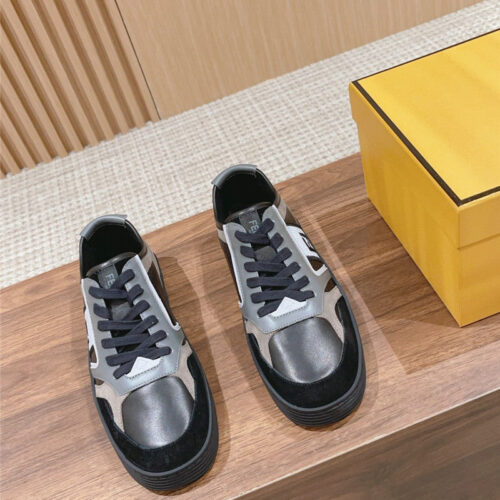 High Quality Luxury Fendi Color Block Lace Up Sneakers – Style 42259 alternate view