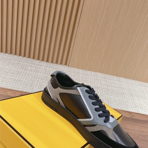High Quality Luxury Fendi Color Block Lace Up Sneakers – Style 42259 product detail