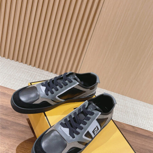 High Quality Luxury Fendi Color Block Lace Up Sneakers – Style 42259 product detail