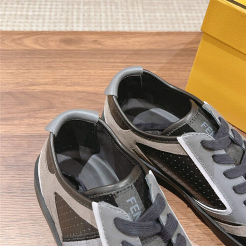 High Quality Luxury Fendi Color Block Lace Up Sneakers – Style 42259 product detail
