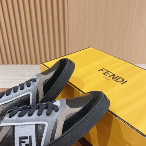 High Quality Luxury Fendi Color Block Lace Up Sneakers – Style 42259 product detail
