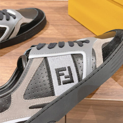 High Quality Luxury Fendi Color Block Lace Up Sneakers – Style 42259 product detail