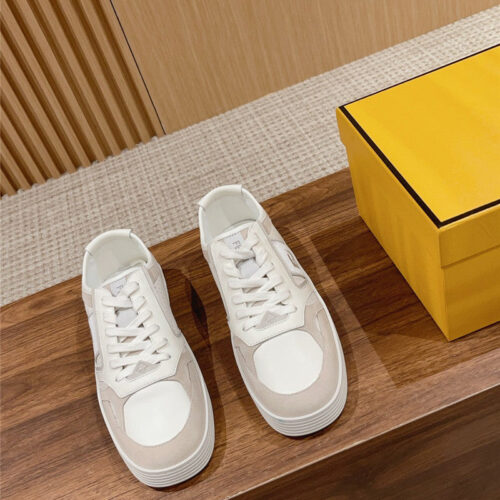 High Quality Luxury Fendi Color Block Lace Up Sneakers alternate view