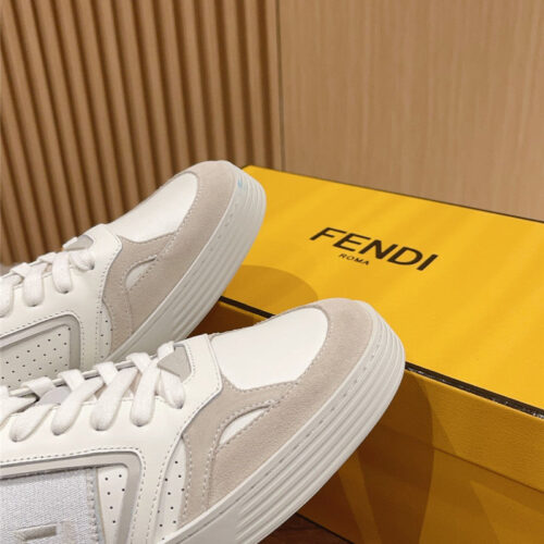High Quality Luxury Fendi Color Block Lace Up Sneakers product detail