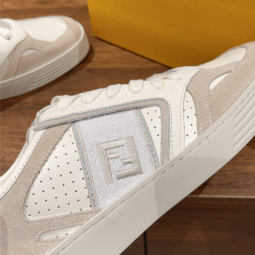 High Quality Luxury Fendi Color Block Lace Up Sneakers product detail