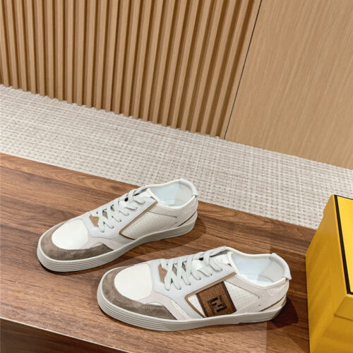High Quality Luxury Fendi Color Block Lace Up Sneakers – Style 94227
