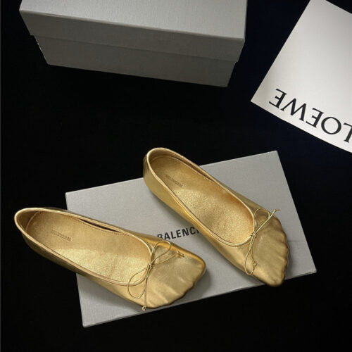 High Quality Luxury Balenciaga Fall/Winter Show Toe Ballerinas