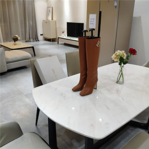 High Quality Luxury Jimmy Choo Signature Jc Buckle Chunky Heel Leather Boots – Style 99191 product detail
