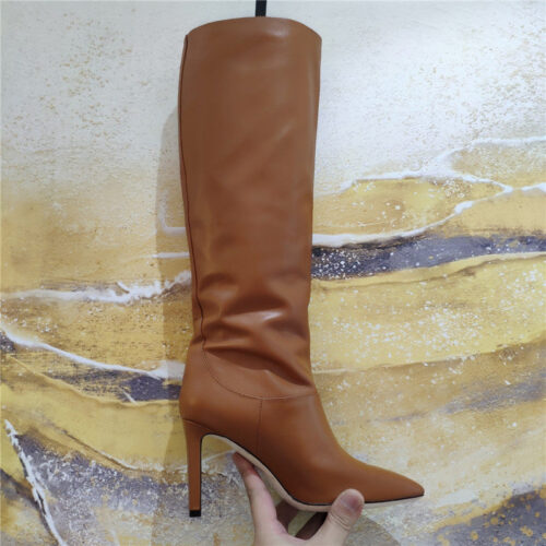 High Quality Luxury Jimmy Choo Signature Jc Buckle Chunky Heel Leather Boots – Style 99191 product detail
