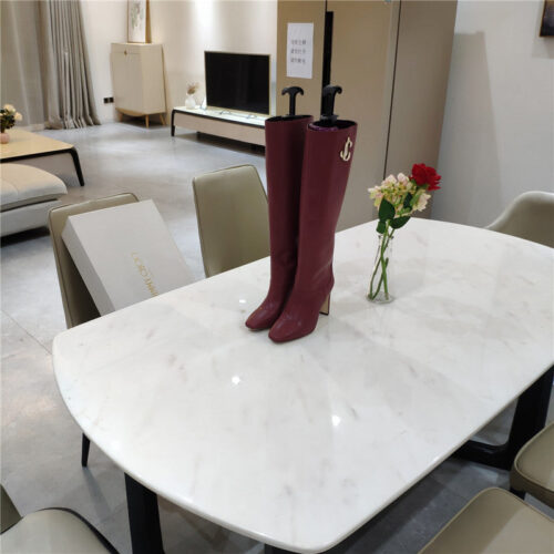 High Quality Luxury Jimmy Choo Signature Jc Buckle Chunky Heel Leather Boots product detail
