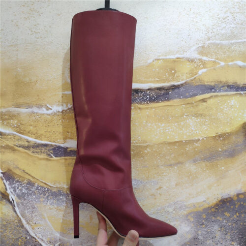 High Quality Luxury Jimmy Choo Signature Jc Buckle Chunky Heel Leather Boots product detail
