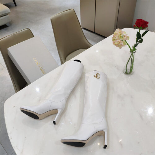 High Quality Luxury Jimmy Choo Signature Jc Buckle Chunky Heel Leather Boots – Style 21783 alternate view