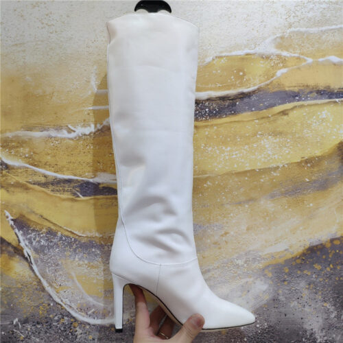 High Quality Luxury Jimmy Choo Signature Jc Buckle Chunky Heel Leather Boots – Style 21783 product detail