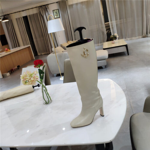 High Quality Luxury Jimmy Choo Signature Jc Buckle Chunky Heel Leather Boots – Style 80535 product detail