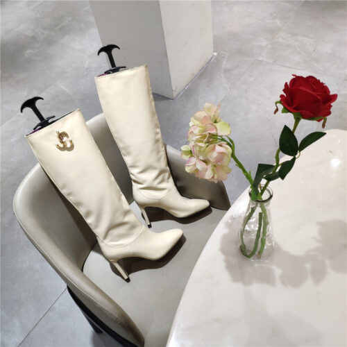 High Quality Luxury Jimmy Choo Signature Jc Buckle Chunky Heel Leather Boots – Style 80535 product detail