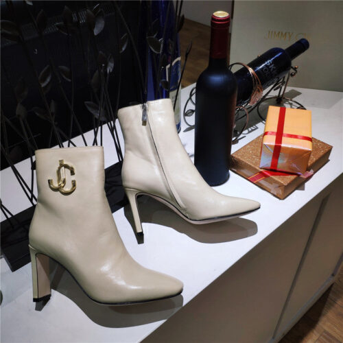 High Quality Luxury Jimmy Choo Signature Jc Buckle Chunky Heel Leather Boots – Style 70359 product detail