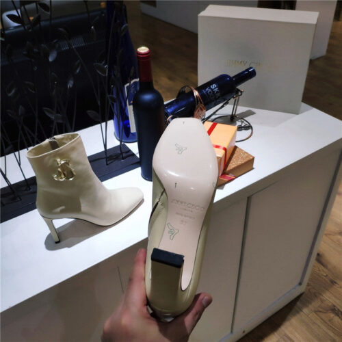 High Quality Luxury Jimmy Choo Signature Jc Buckle Chunky Heel Leather Boots – Style 70359 product detail
