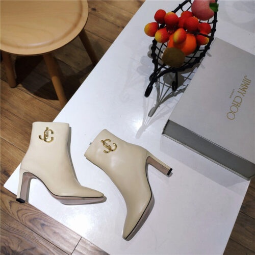 High Quality Luxury Jimmy Choo Signature Jc Buckle Chunky Heel Leather Boots – Style 70359 product detail