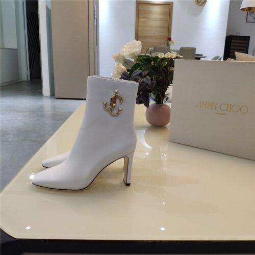 High Quality Luxury Jimmy Choo Signature Jc Buckle Chunky Heel Leather Boots – Style 55095 alternate view