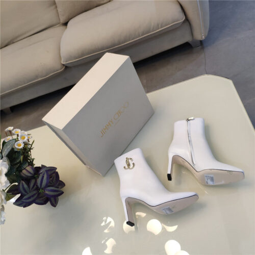 High Quality Luxury Jimmy Choo Signature Jc Buckle Chunky Heel Leather Boots – Style 55095 product detail