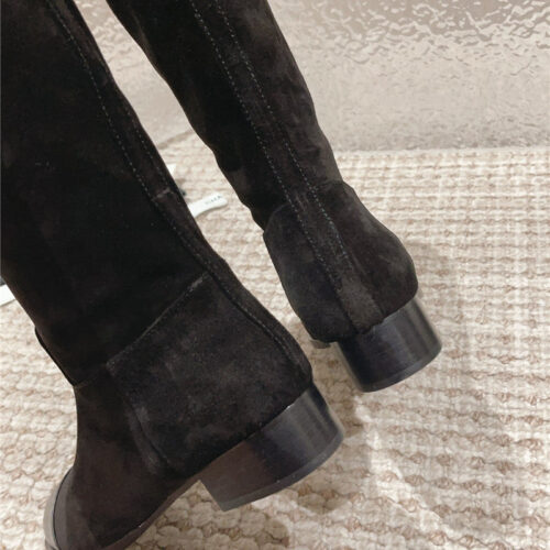High Quality Luxury Chanel Retro Small Round Toe Stitching Design Boots – Style 12806 product detail