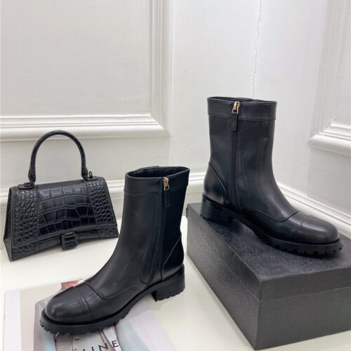 High Quality Luxury Chanel Catwalk British Style Ankle Boots alternate view