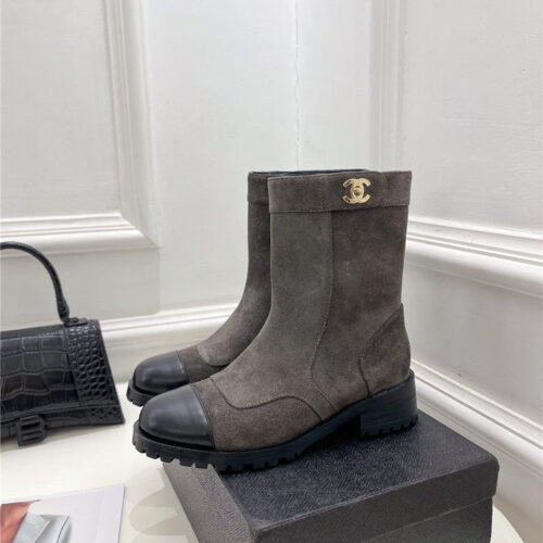 High Quality Luxury Chanel Catwalk British Style Ankle Boots – Style 43558 product detail