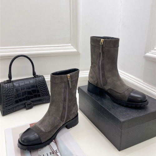 High Quality Luxury Chanel Catwalk British Style Ankle Boots – Style 43558 product detail