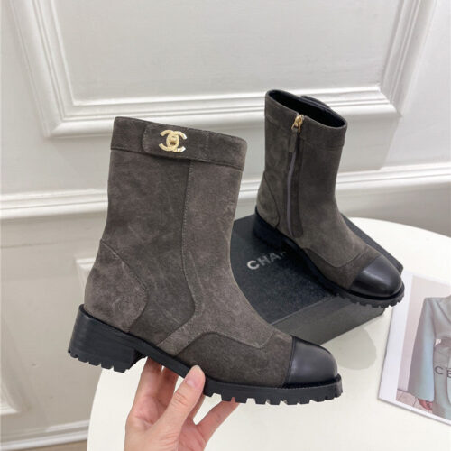 High Quality Luxury Chanel Catwalk British Style Ankle Boots – Style 43558 alternate view