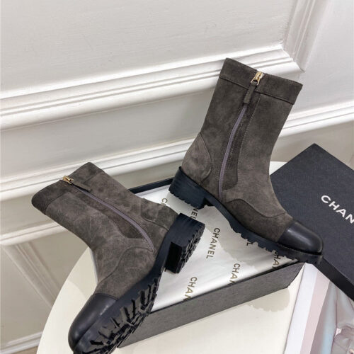 High Quality Luxury Chanel Catwalk British Style Ankle Boots – Style 43558 product detail