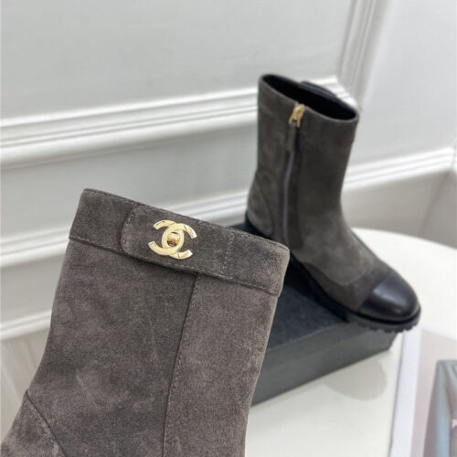 High Quality Luxury Chanel Catwalk British Style Ankle Boots – Style 43558 product detail