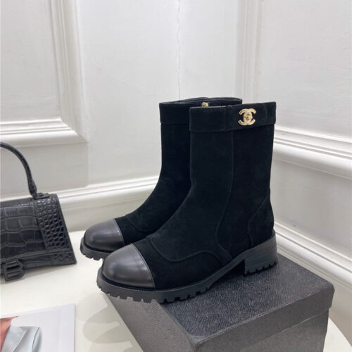 High Quality Luxury Chanel Catwalk British Style Ankle Boots – Style 09094 product detail